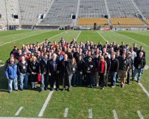 All the different people who work on a game broadcast.