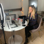 Julie Stewart-Binks recording her FUBOTV show